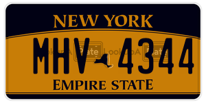 MHV4344  license plate in NY