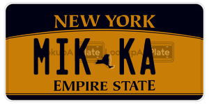 MIKKA  license plate in NY