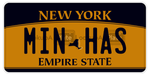 MINHAS  license plate in NY