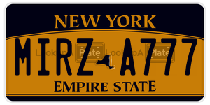 MIRZA777  license plate in NY