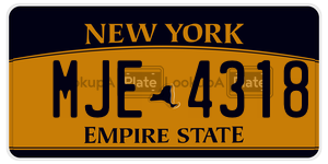 MJE4318 license plate in New York
