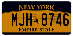 MJH8746  license plate in NY