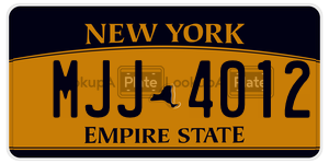 MJJ4012  license plate in NY