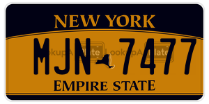 MJN7477  license plate in NY