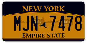 MJN7478  license plate in NY