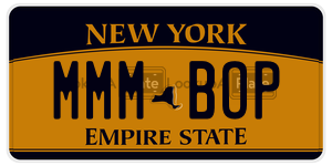 MMMBOP  license plate in NY