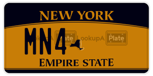 MN4 license plate in New York