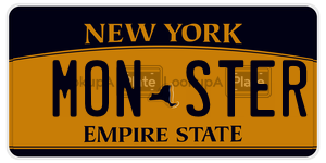 MONSTER  license plate in NY