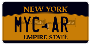 MYCAR  license plate in NY