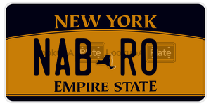 NABRO  license plate in NY