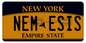 NEMESIS  license plate in NY
