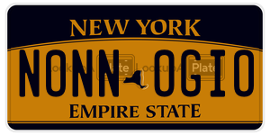 NONNOGIO  license plate in NY