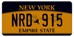 NRD915 license plate in New York
