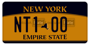 NT100 license plate in New York