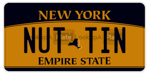 NUTTIN license plate in New York