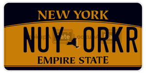 NUYORKR  license plate in NY