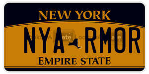 NYARMOR  license plate in NY