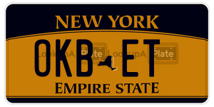 OKBET  license plate in NY