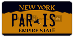 PARIS license plate in New York