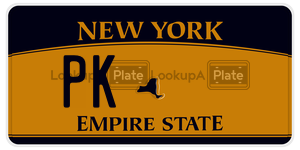 PK  license plate in NY