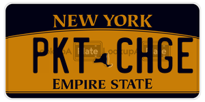 PKTCHGE  license plate in NY