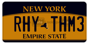 RHYTHM3  license plate in NY