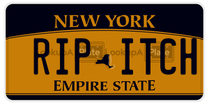 RIPITCH license plate in New York