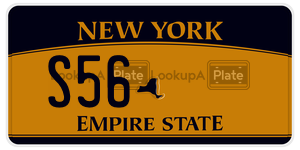S56 license plate in New York