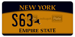S63  license plate in NY