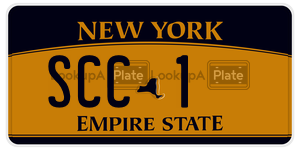 SCC1  license plate in NY