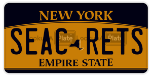 SEACRETS  license plate in NY