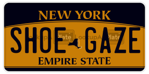 SHOEGAZE license plate in New York