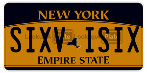 SIXVISIX  license plate in NY