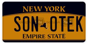 SONOTEK  license plate in NY