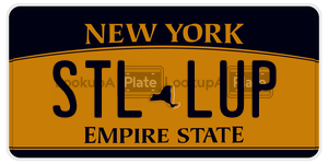 STLLUP  license plate in NY