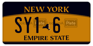SY16  license plate in NY