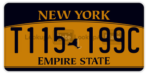 T115199C  license plate in NY