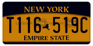 T116519C  license plate in NY