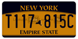 T117815C  license plate in NY
