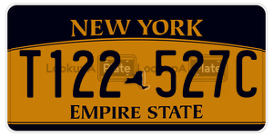 T122527C  license plate in NY