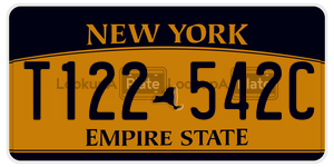T122542C  license plate in NY