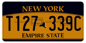 T127339C  license plate in NY