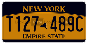 T127489C  license plate in NY