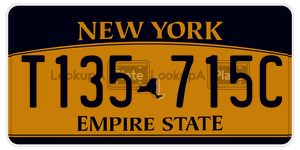 T135715C  license plate in NY