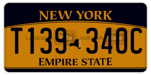 T139340C  license plate in NY