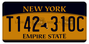 T142310C  license plate in NY