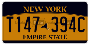 T147394C  license plate in NY