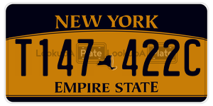 T147422C  license plate in NY