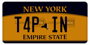 T4PIN license plate in New York