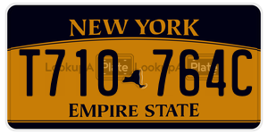 T710764C license plate in New York